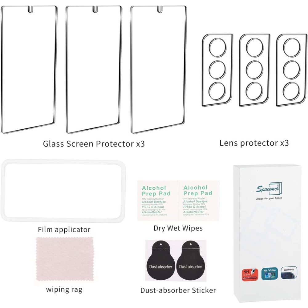 Tempered Screen Protector for Galaxy S22 5G with Camera Lens Protector 3 Pack - Picture 8 of 8